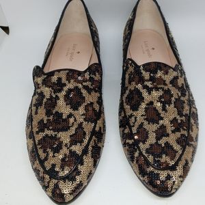 Rare  Kate Spade Caty Sequin Leopard Flats